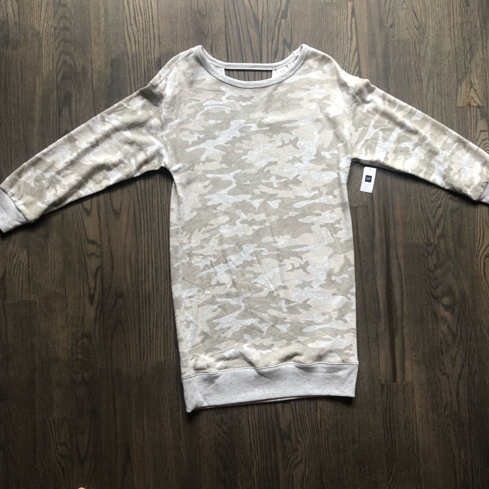 Gap Camo Sweatshirt Dress - petite XS